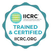 IICRC Trained and Certified Upholstery Cleaning Badge